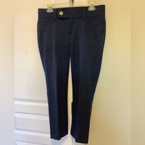 Lilly Pulitzer Pants S.6 Navy Straight leg zip front 2 back pockets preowned